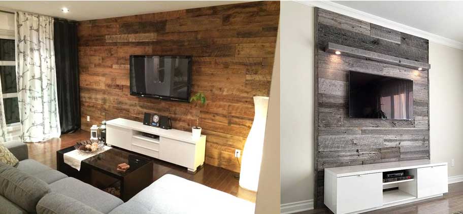 Réalisation avec du bois de grange