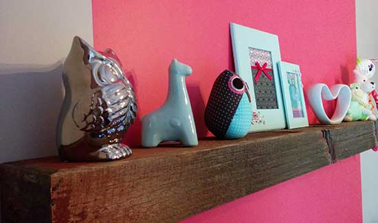 Tablette en bois de grange