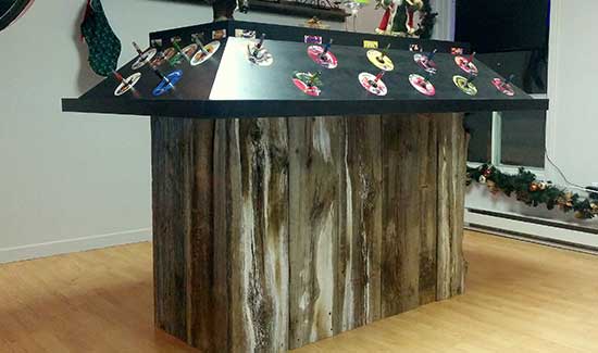 Base de table en bois de grange