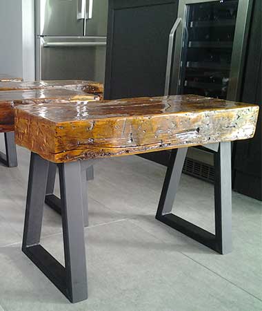 Table en bois de grange